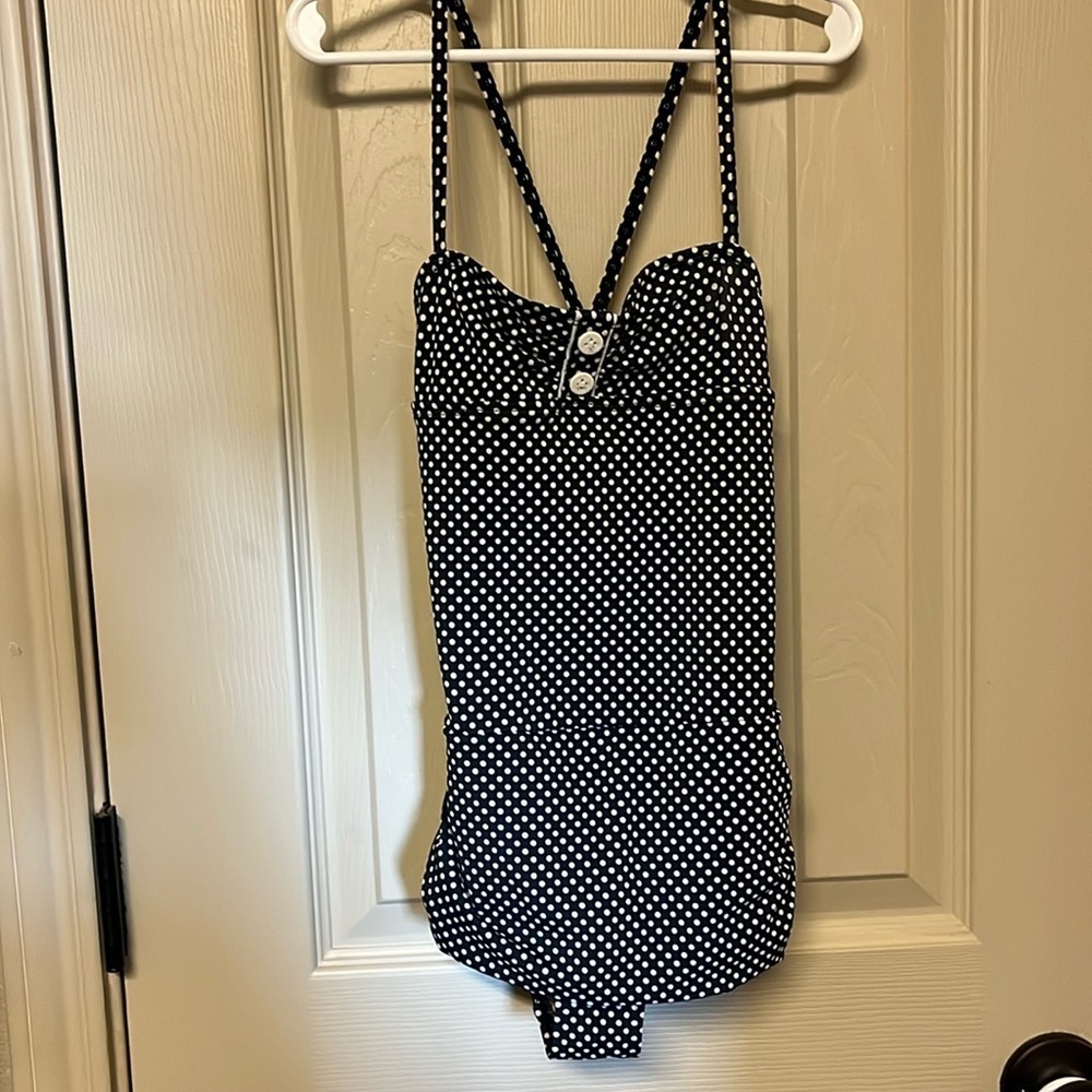 Lands’ End polka dot swim suit